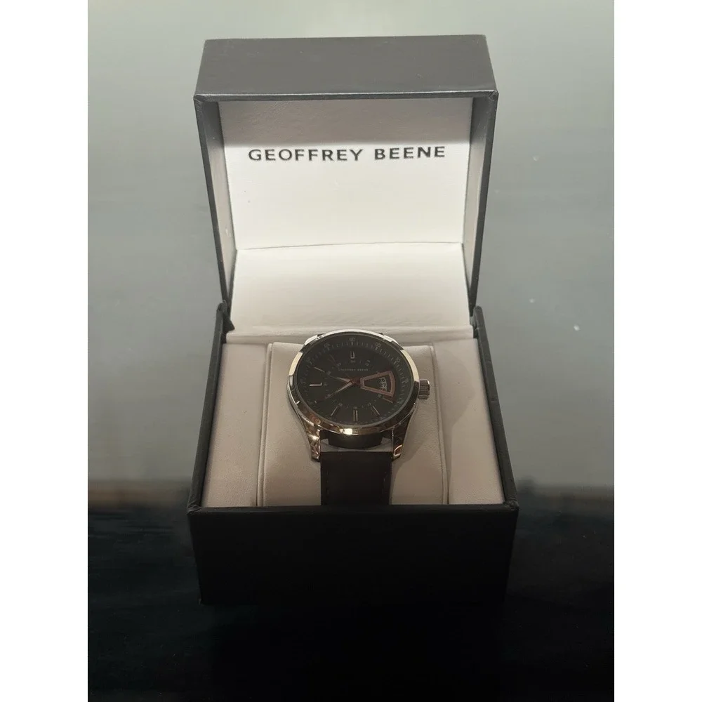 Geoffrey Beene Men's Watch – Black Dial‎ – Gift Box – New